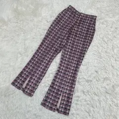 ✨ JEANASIS ジーナシス　リラックスストレッチスリットパンツ　フレア