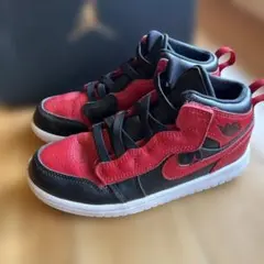 nike Jordan 1 MID ALT赤黒ハイカットスニーカー20cm