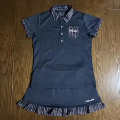 Babolat テニスウェア セットアップ ポロシャツ スコート 紺色 L 美品