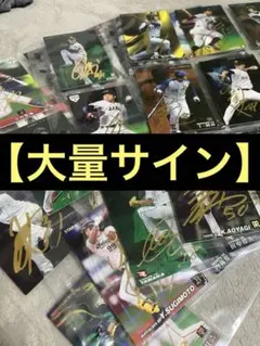 【大量】プロ野球チップス 金箔押しサインカードセット