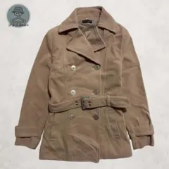 トレンチコート ミドル丈 ダブルブレスト ベージュ Mサイズ カジュアル