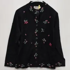 YVAN&MARZIA 花柄　刺繍カーディガン 森ガール　y23