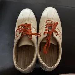 ムーンスター　ホワイト/オレンジ スニーカー