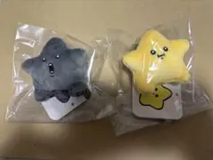 ナガノキャラクターズ　ミニミニおすわりマスコット　(黒い星・星） 2点　正規品