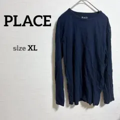 PLACE ネイビー 長袖Tシャツ 【XL】 ロンT