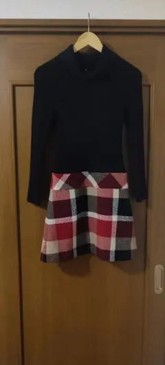 バーバリー　BLUE LABEL CRESTBRIDGE リブニットワンピース