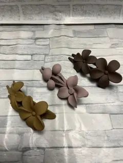 花モチーフ ヘアピン 3個セット