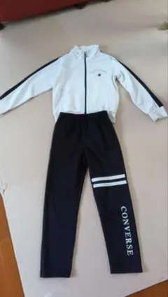 CONVERSE ジャージ ホワイト/ブラック 140cm