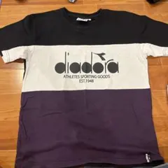 diadora Tシャツ M 黒/白/紫のサムネイル