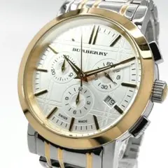 ジャンク品 希少 Burberry BU1393 ノバチェック ゴールド メンズ 