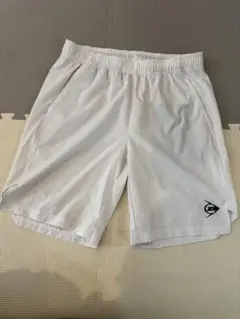 DUNLOP テニス ハーフパンツ ホワイト Lサイズ