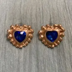y2k ハートのビジューデザインピアス
