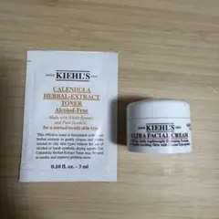 Kiehl's カレンデュラトナーとウルトラフェイシャルクリーム試供品のサムネイル