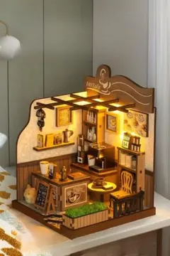 【新品】 ミニチュアハウス ドールハウス DIYキット 手作り カントリーカフェ