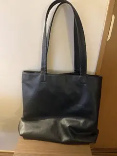ブラック トートバッグ 合成皮革