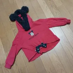 3can4on ミニー・マウス 耳付きパーカー