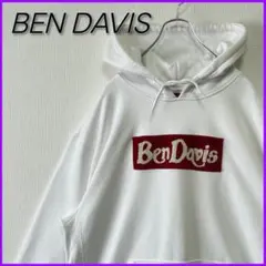 【良品】 BEN DAVIS ワッペンロゴ プルオーバーパーカー メンズ 4L