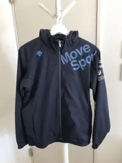 デサント MOVESPORT ウィンドブレーカー　ネイビー　サイズM 中古美品
