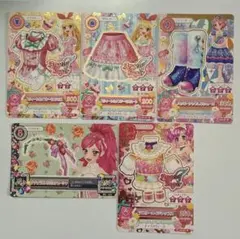 アイカツカード 5枚まとめ売り 星宮いちご 音城セイラ 天羽まどか 北大路さくら