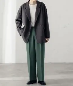 ストレートカラースラックスパンツ