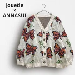 ◻︎7574＊ジュエティ×アナスイ コラボ バフライ ジャガードカーディガン Mのサムネイル