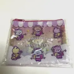 マツケンサンバ　ハローキティ　クリアラメポーチ　タイニーチャム