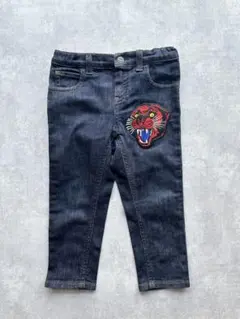 GUCCI インディゴ　デニム 虎刺繍 パンツ　24m 2歳のサムネイル