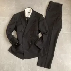 90s Vintage ロロピアーナ生地 スーツセットアップ ダブル 黒 結婚式