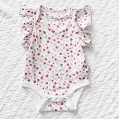 新品未使用babyGAP ロンパース 綿 花柄0〜３ヶ月 フリル ロンパースのサムネイル