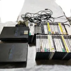 「動作確認、簡易清掃済み」PS2 2台　PS2PS1合計40本+おまけ3本セット