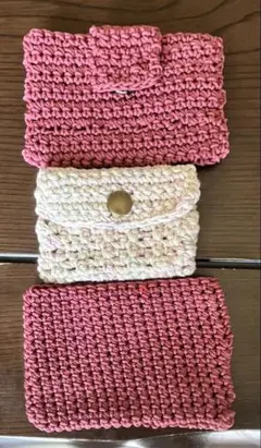 編み物ポーチセット 3つのサイズ