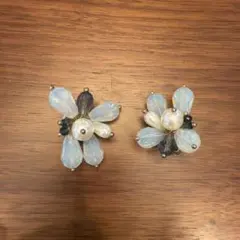 花形オパール風ビーズイヤリング　snidel