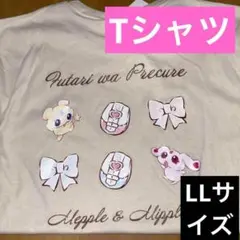 ④ LLサイズ　ふたりはプリキュア　MAXHEART Tシャツ　ステッカー付★