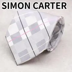 SIMON CARTER ネクタイ チェック柄 ライン柄 格子柄 日本製