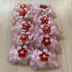 花モチーフのペット用リボン 10個セット