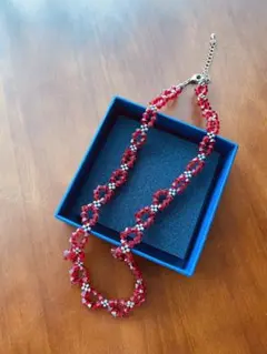 新生活セール！★新品★ 可愛い レッド ビーズ ネックレス