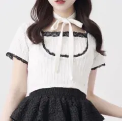 Belle Charme Ribbon Polo Knit ベルシャルム - メルカリ
