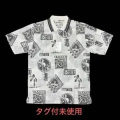 Black & White ポロシャツ 総柄 ホワイトのサムネイル