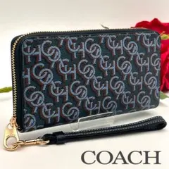 ✨極美品✨ COACH コーチ 長財布 ラウンドファスナー シグネチャー 高級