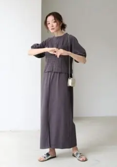 Bab シャーリングスウェットワンピSサイズ　新品タグ付