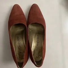 YVES SAINT LAURENT オレンジスエードシューズ 35½サイズ