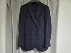 BEAMS F ネイビー ストライプ スーツ　50