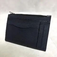 美品　COACH コーチ　カードケース コインケース　ネイビー　レザー