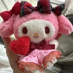 マイメロディ ぬいぐるみ ハート型アクセサリー付き