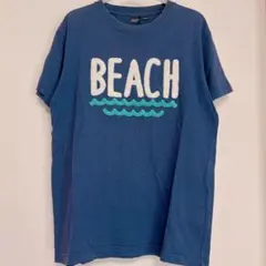 フララニハワイ Ｔシャツ クルーネック 半袖 ロゴ Ｍ 青 綿 カジュアルのサムネイル