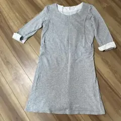 【クリスマス価格】モーハウス　グレー 授乳服 Lサイズ レース袖