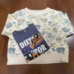 【used】ブルドーザー　ショベルカー　ロンT トレーナー　110㎝　120㎝