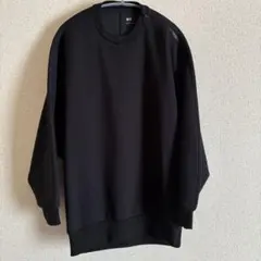 UNIQLO ドルマン zip トレーナー スウェット M 黒 美品