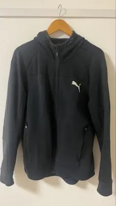 PUMA ブラック フード付きジャケット XXL