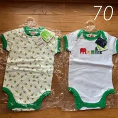 シップス　マンモス　ロンパース 70  セット　半袖